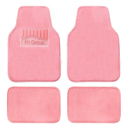 4-Piece: Doe16 Faux Rabbit Fur Non-Slip Floor Mat Set DailySale