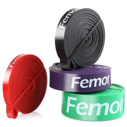 4-Piece: Exercise Bands Latex Resistance elastic Band -Pull Up Assist Bands Fitness DailySale