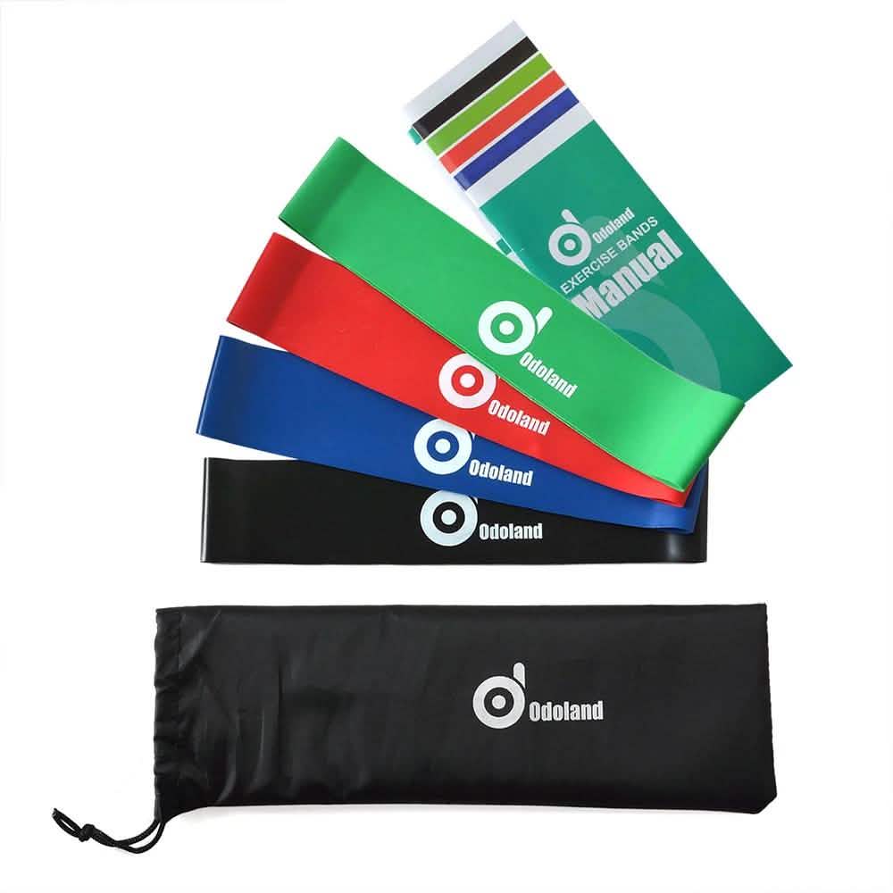 4-Piece: Exercise Resistance Loop Bands Assisted Pull Up Yoga Training DailySale
