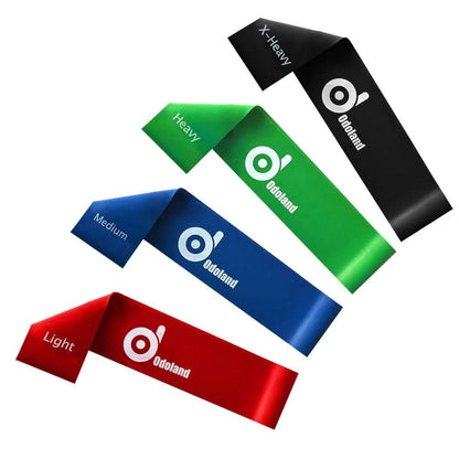 4-Piece: Exercise Resistance Loop Bands Assisted Pull Up Yoga Training DailySale