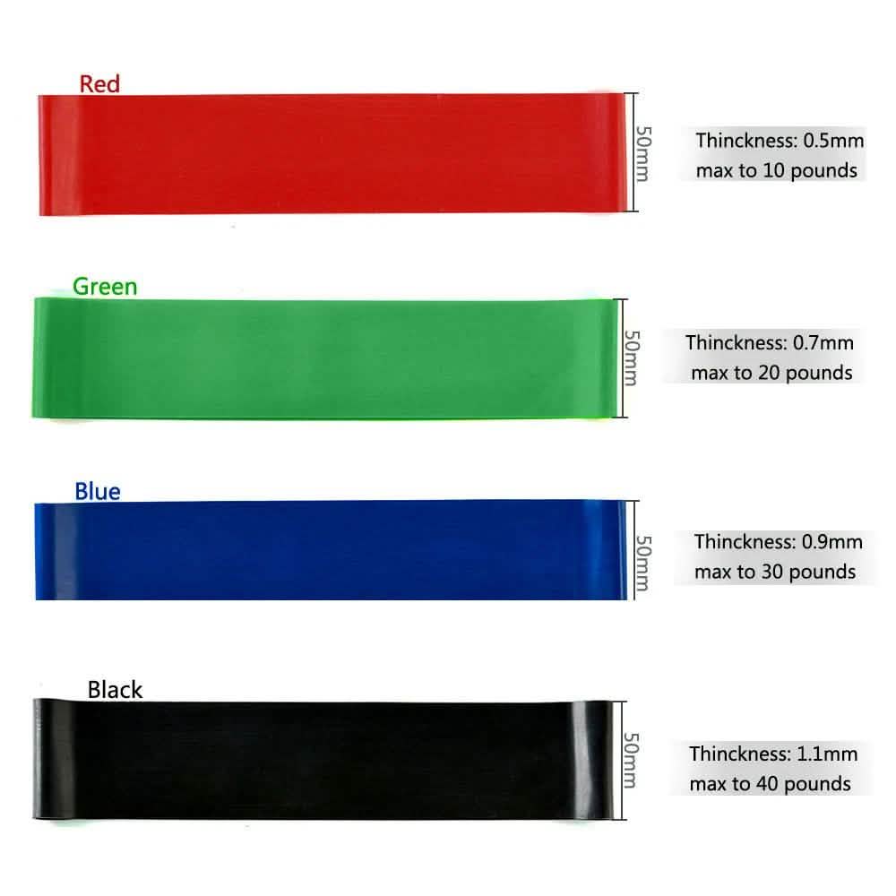 4-Piece: Exercise Resistance Loop Bands Assisted Pull Up Yoga Training DailySale