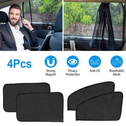 4-Piece: Front Rear Car Window Magnet Covers DailySale