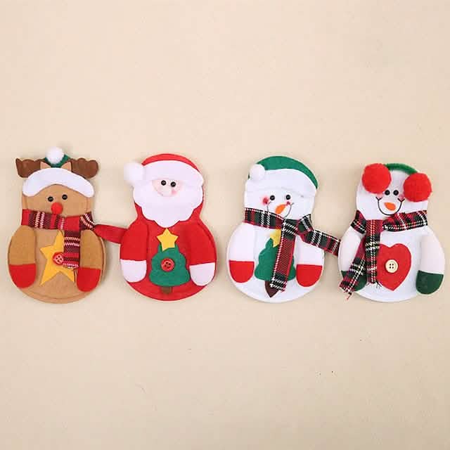 4-Piece: Holiday Tableware Sets Christmas Knife And Fork Bags DailySale
