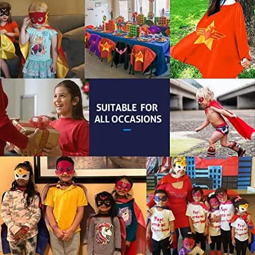 4-Piece: Kids Dress Up Superhero Capes Set and Slap Bracelets for Girls DailySale