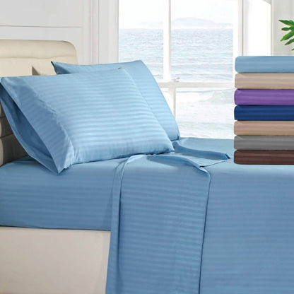 4-Piece: Lux Decor Collection Stripe Sheet Set DailySale