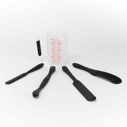4-Piece: Mad Hungry Silicone Spurtle Baking Prep Set with Measuring Cup DailySale