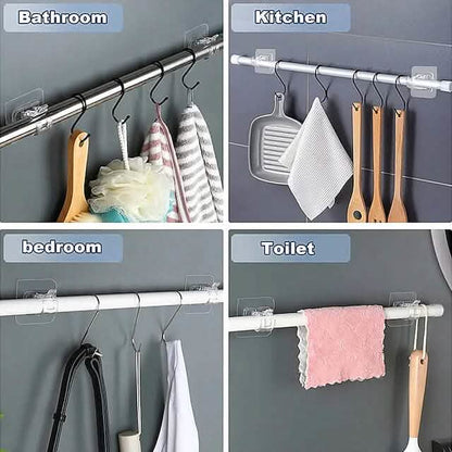 4-Piece: No Drill Curtain Rod Hook Holder DailySale