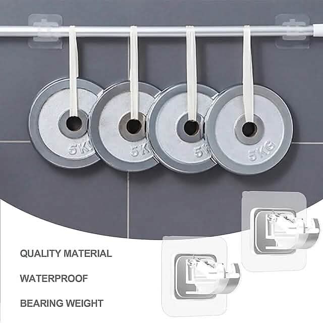 4-Piece: No Drill Curtain Rod Hook Holder DailySale