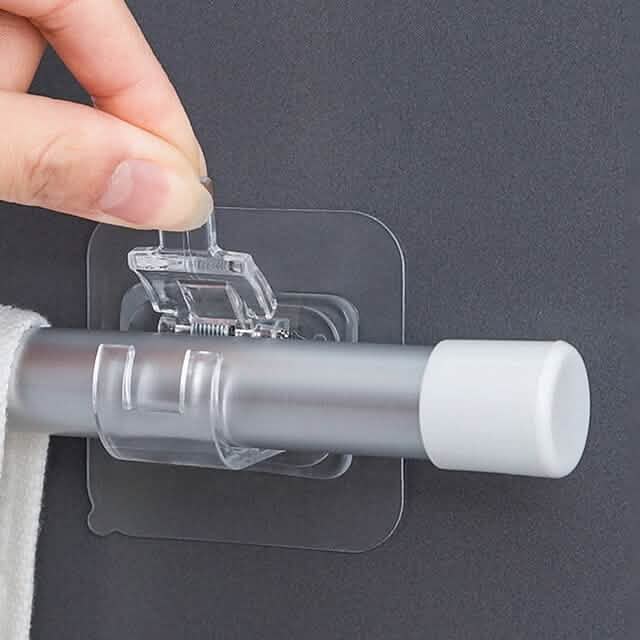 4-Piece: No Drill Curtain Rod Hook Holder DailySale
