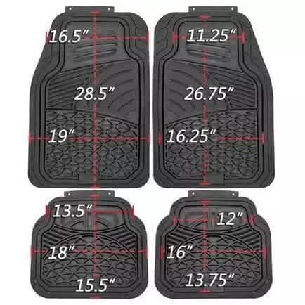 4-Piece: OxGord Universal Fit Heavy-Duty Rubber Car-Floor Mats Set DailySale