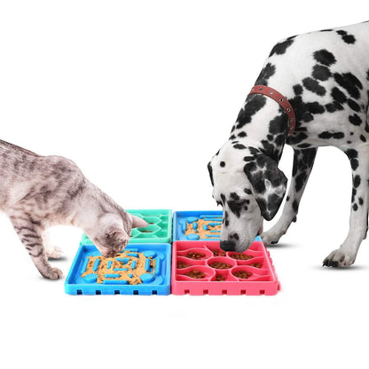 4-Piece: Pet Slow Feeder and Licking Tray Set DailySale