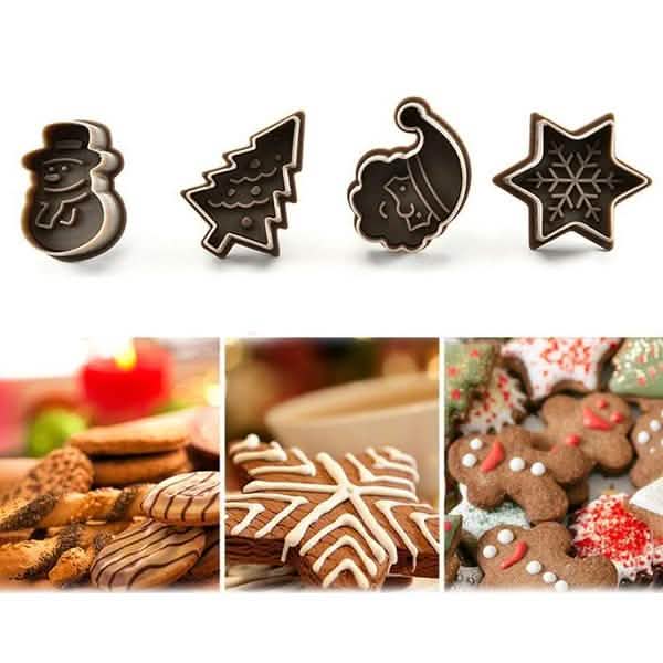 4-Piece: Plastic Cookie Baking Moulds DailySale