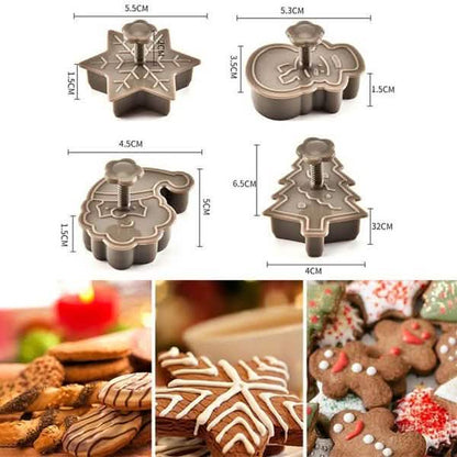 4-Piece: Plastic Cookie Baking Moulds DailySale