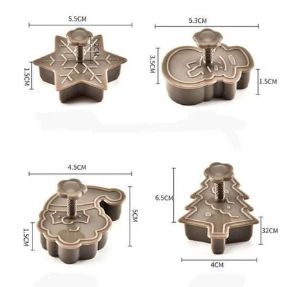 4-Piece: Plastic Cookie Baking Moulds DailySale