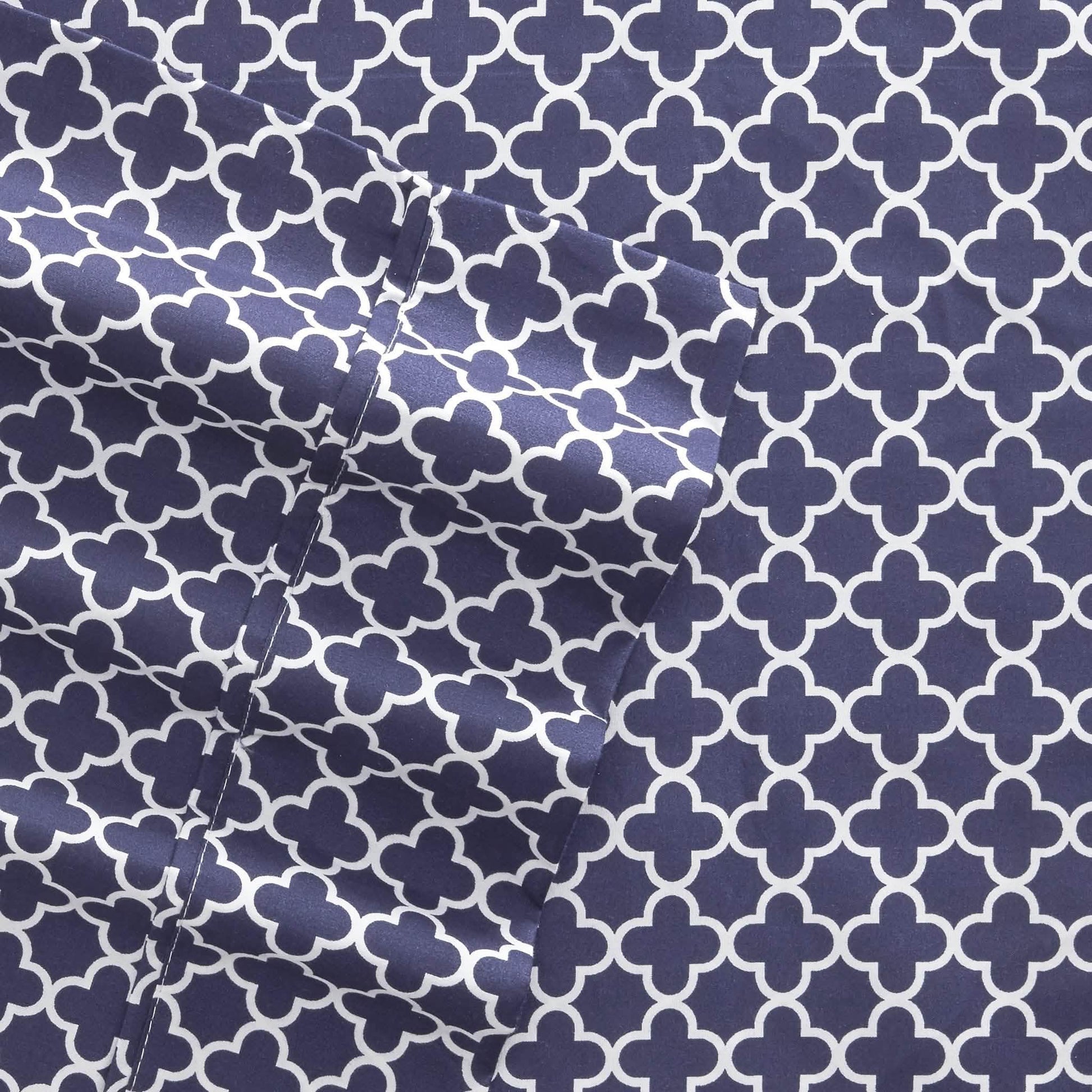 4-Piece: Quatrefoil Patterned Sheet Set DailySale