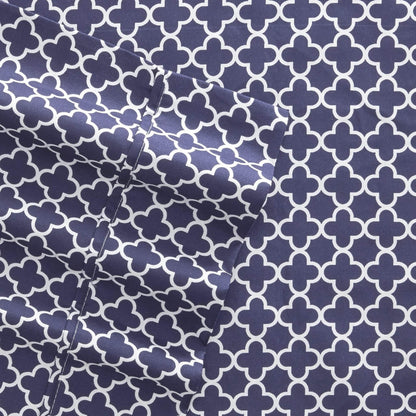 4-Piece: Quatrefoil Patterned Sheet Set DailySale