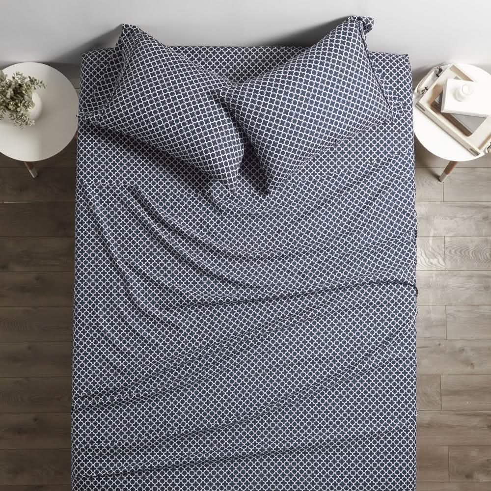 4-Piece: Quatrefoil Patterned Sheet Set DailySale