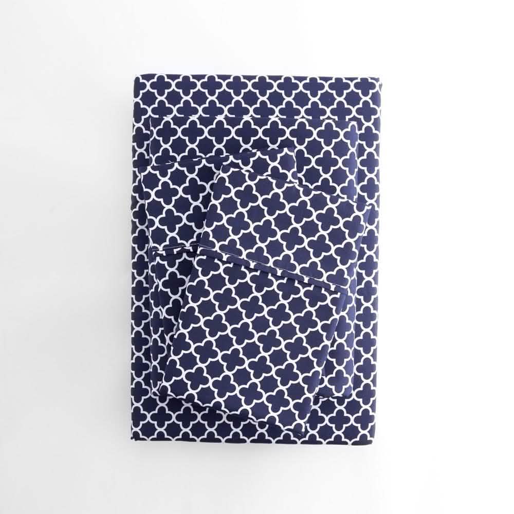 4-Piece: Quatrefoil Patterned Sheet Set DailySale