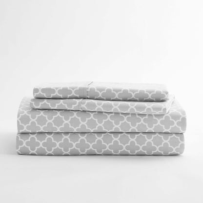 4-Piece: Quatrefoil Patterned Sheet Set DailySale
