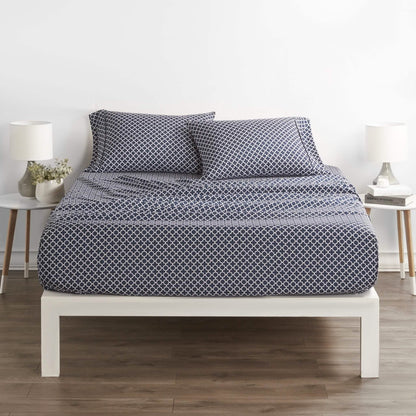 4-Piece: Quatrefoil Patterned Sheet Set DailySale