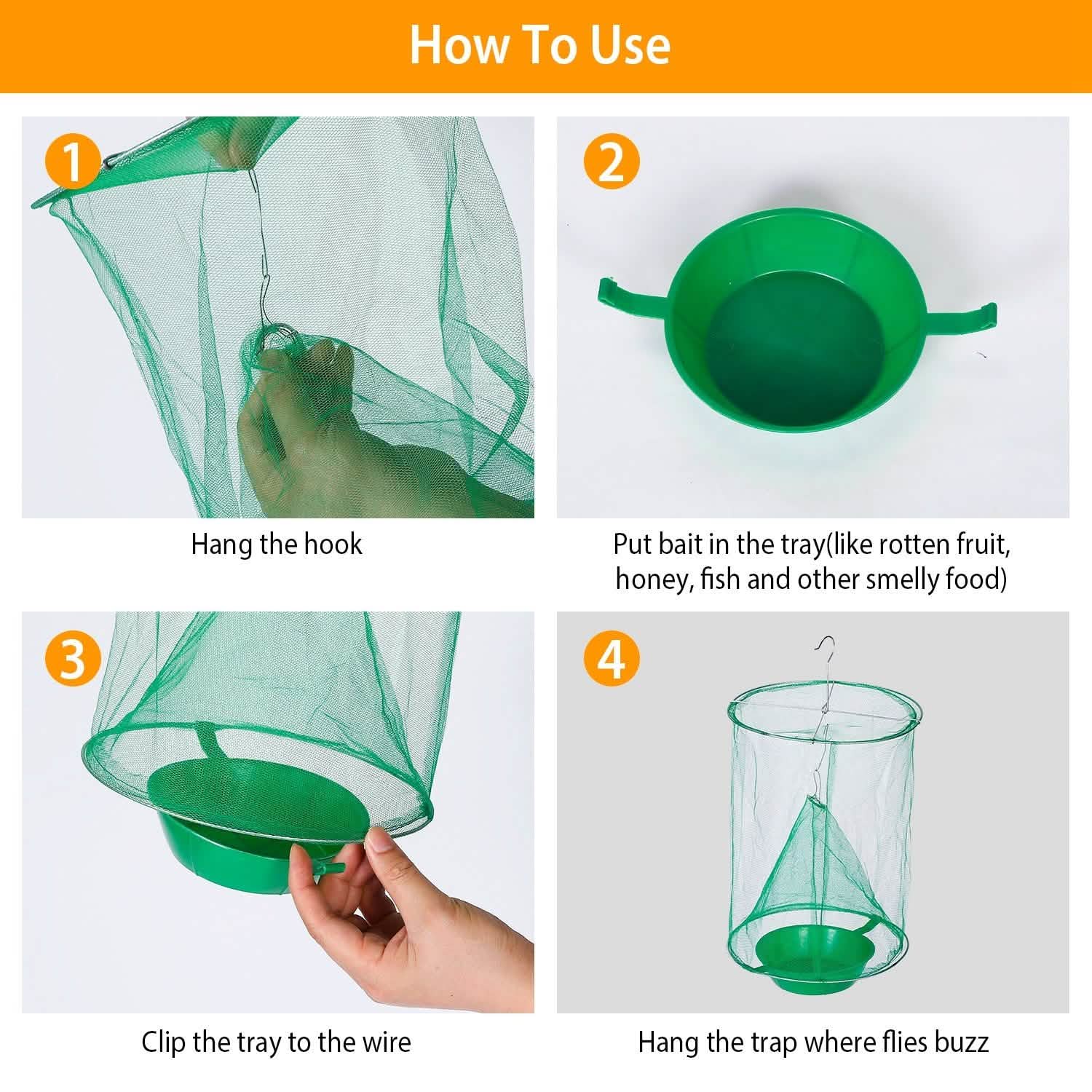 4-Piece: Ranch Fly Trap with Bait Set DailySale