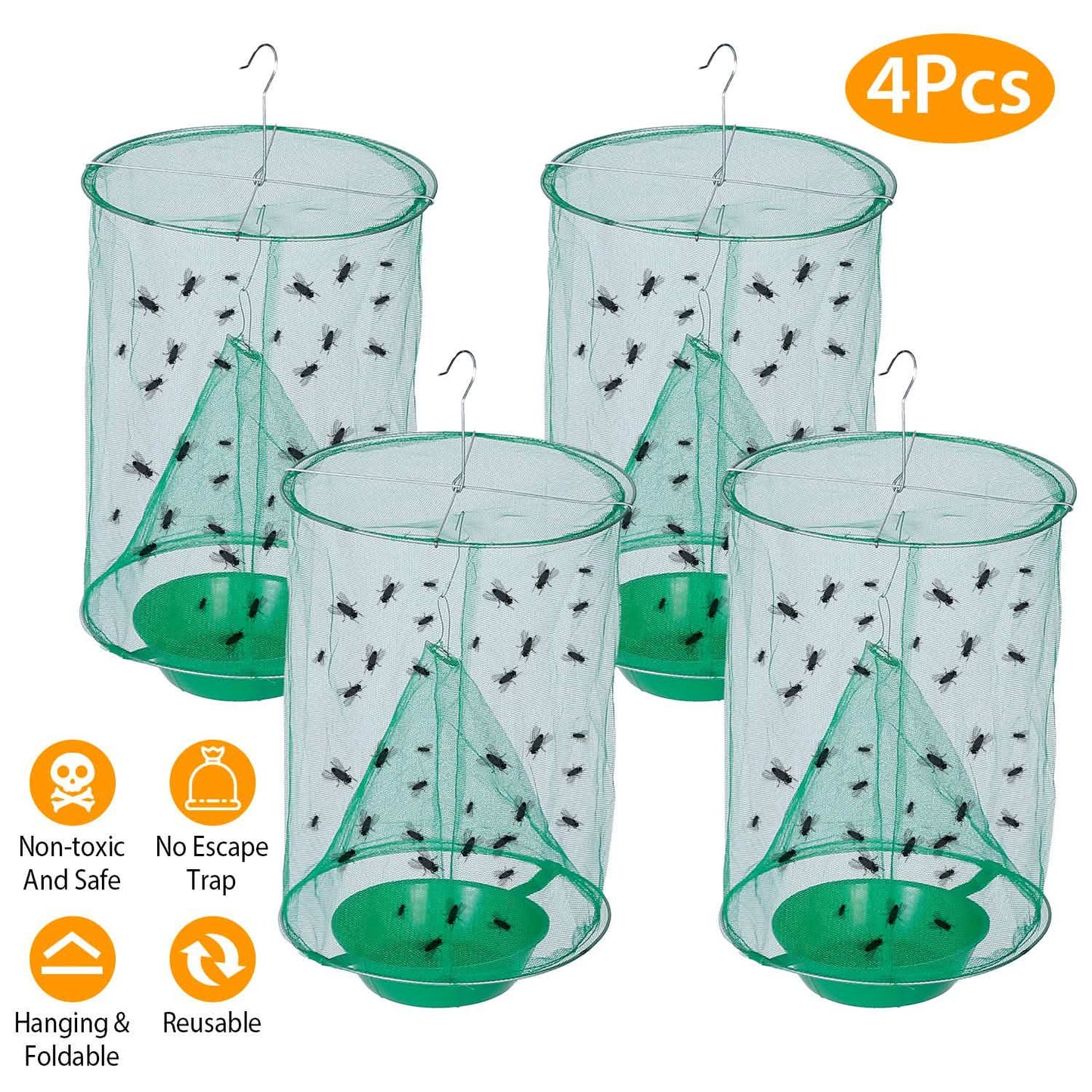 4-Piece: Ranch Fly Trap with Bait Set DailySale