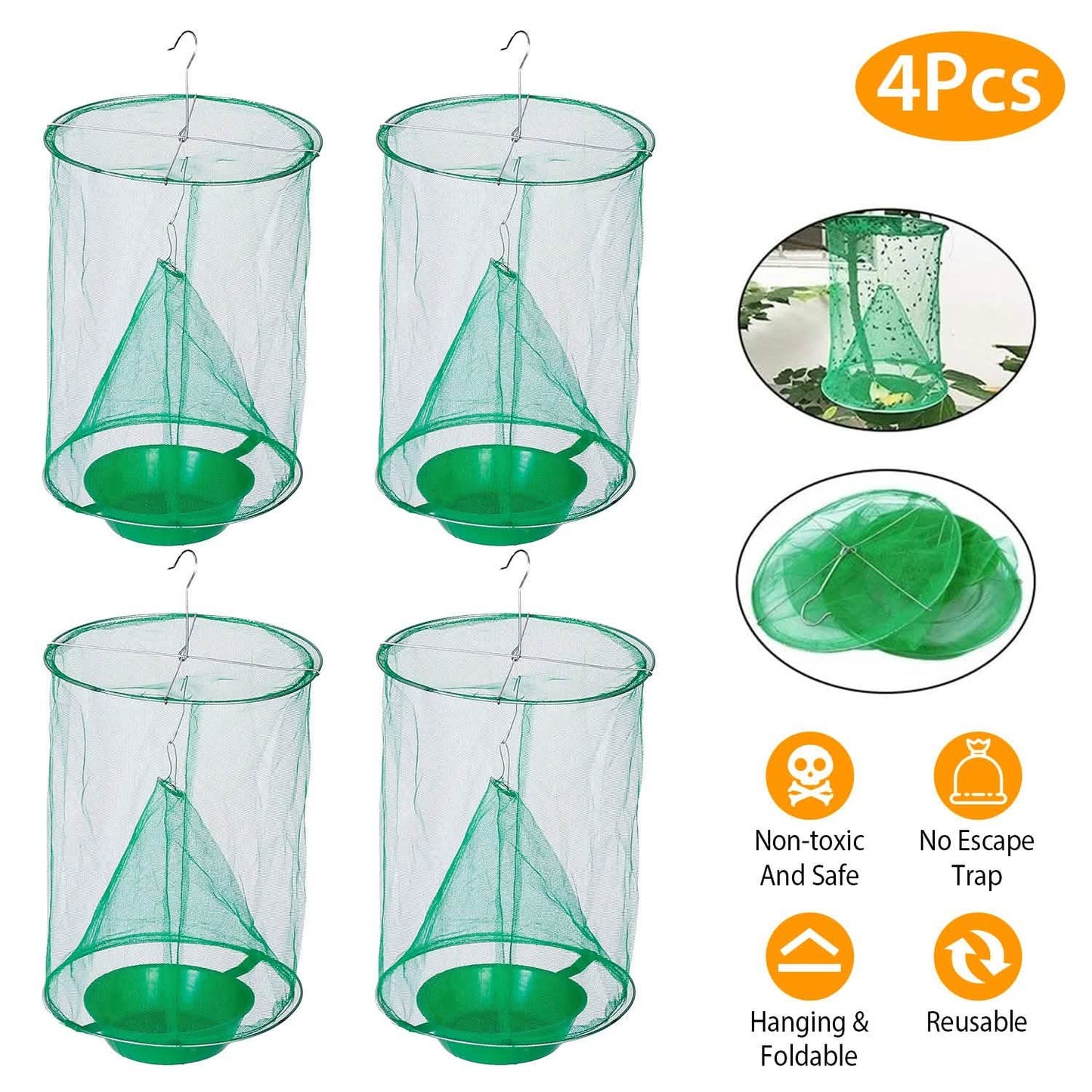 4-Piece: Ranch Fly Trap with Bait Set DailySale