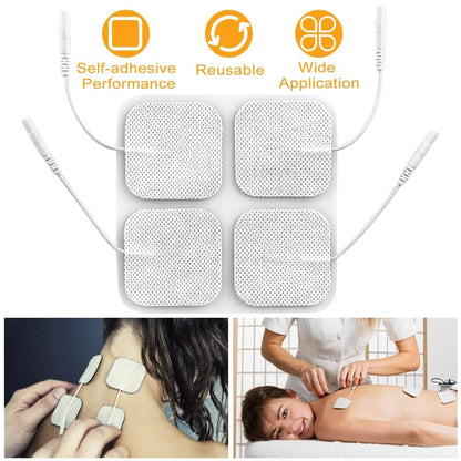 4-Piece: Reusable Self-Adhesive Replacement Electrode Pads DailySale