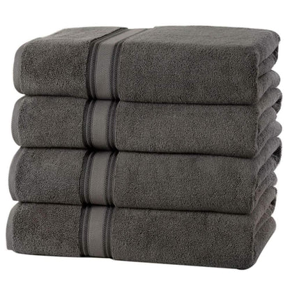 4-Piece Set: 550 GSM Zero Twist Cotton Bath Towels DailySale