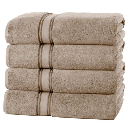4-Piece Set: 550 GSM Zero Twist Cotton Bath Towels DailySale