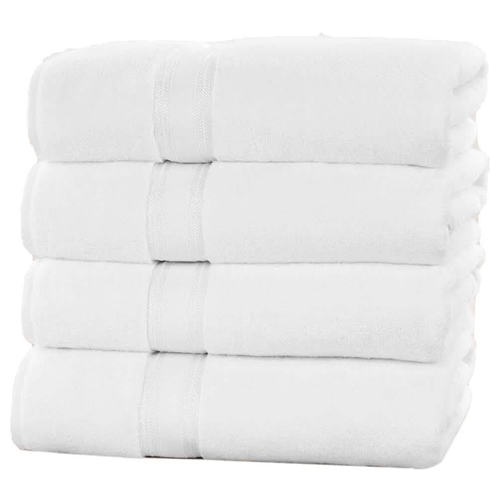 4-Piece Set: 550 GSM Zero Twist Cotton Bath Towels DailySale