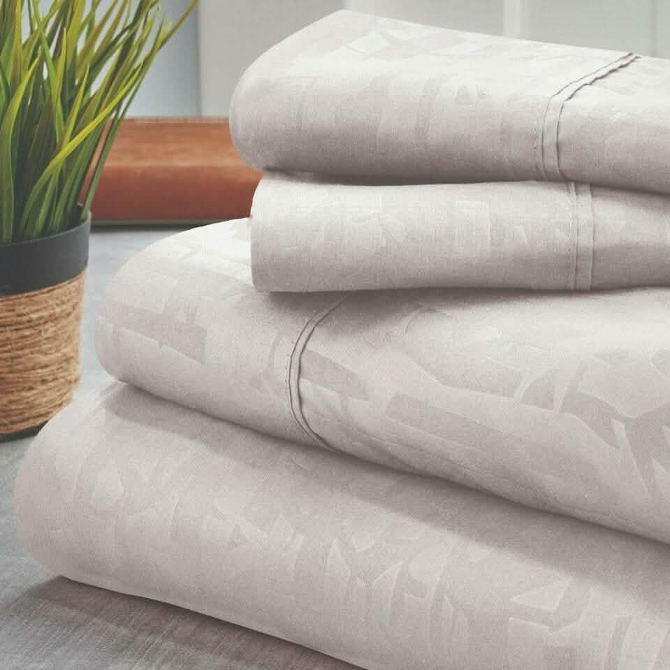 4-Piece Set: Bamboo 1800 Count Embossed Design DailySale