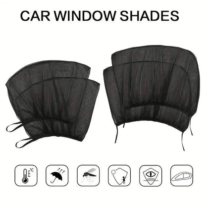 4-Piece Set: Car Window Shades For Front And Back Window DailySale