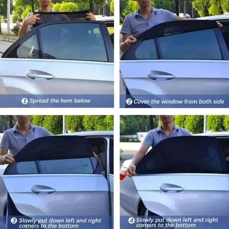 4-Piece Set: Car Window Shades For Front And Back Window DailySale