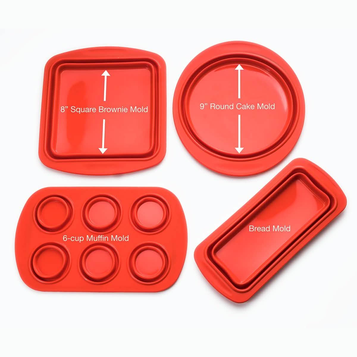 4-Piece Set: Collapsible Silicone Bakeware DailySale
