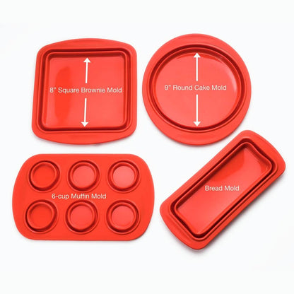 4-Piece Set: Collapsible Silicone Bakeware DailySale