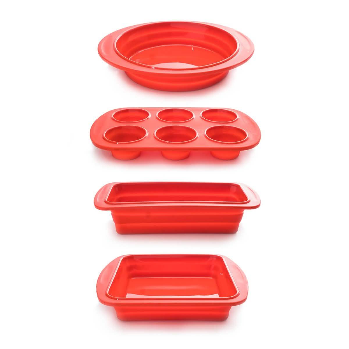 4-Piece Set: Collapsible Silicone Bakeware DailySale