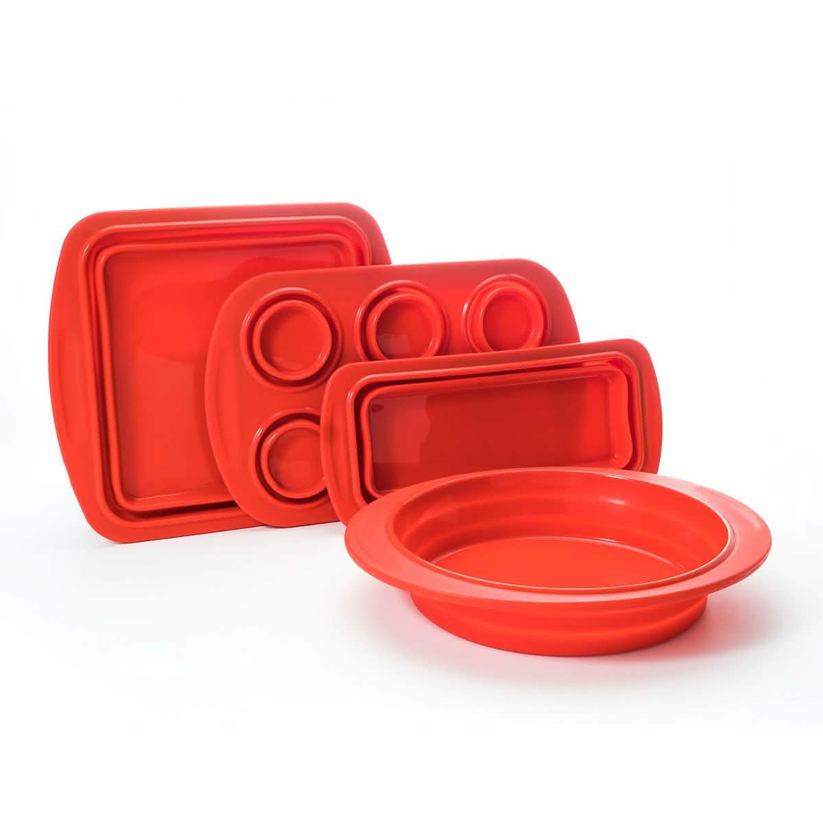 4-Piece Set: Collapsible Silicone Bakeware DailySale