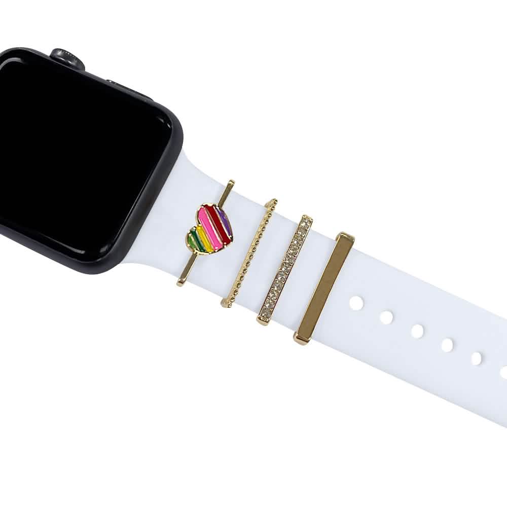 4-Piece Set: Decorative Apple Band Charms DailySale