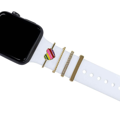 4-Piece Set: Decorative Apple Band Charms DailySale