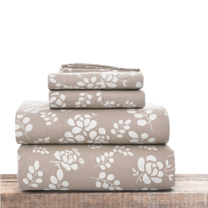 4-Piece Set: Floral Sheets Set Hypoallergenic Microfiber Ultra Soft Bed Sheets DailySale