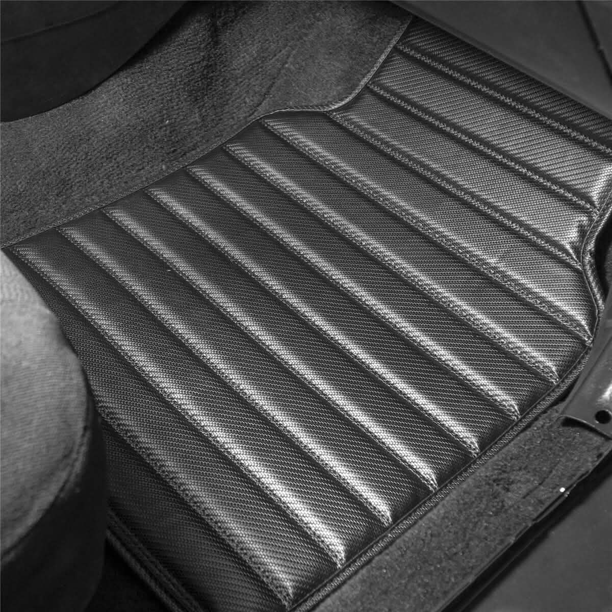4-Piece Set: Heavy Duty Non-Slip Faux Leather Floor Mats DailySale