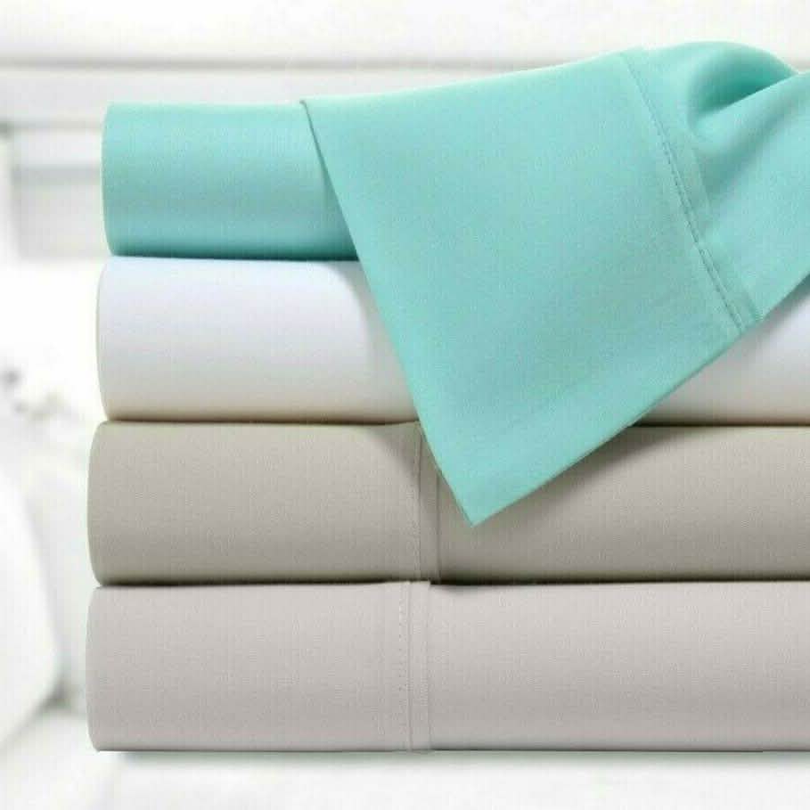 4-Piece Set: Kathy Ireland 300 Thread Count 100% Organic Cotton Percale DailySale