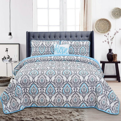 4-Piece Set: Printed Pattern Quilt Set DailySale