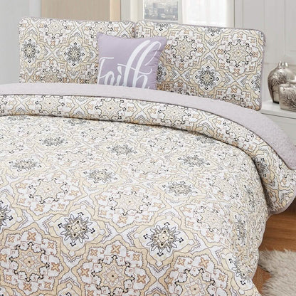 4-Piece Set: Printed Pattern Quilt Set DailySale