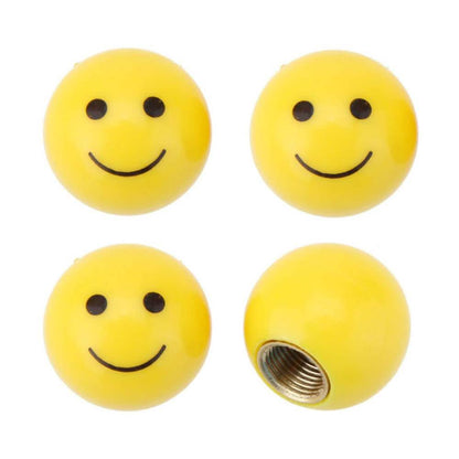 4-Piece Set: Smiley Face Bike Valve Covers DailySale