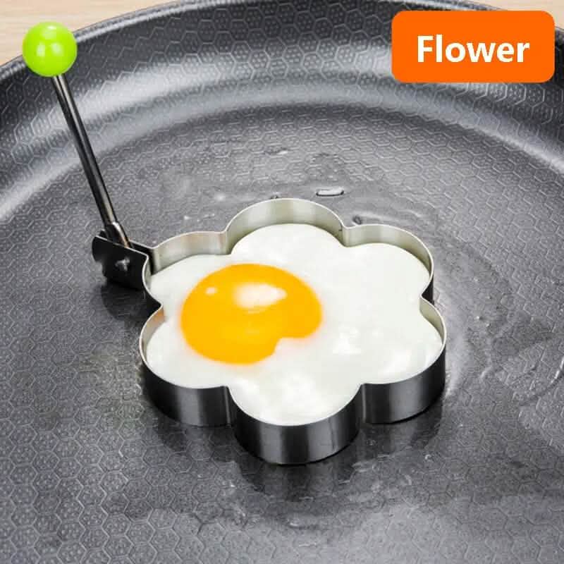 4-Piece Set: Stainless Steel Creative Egg Ring Molds DailySale