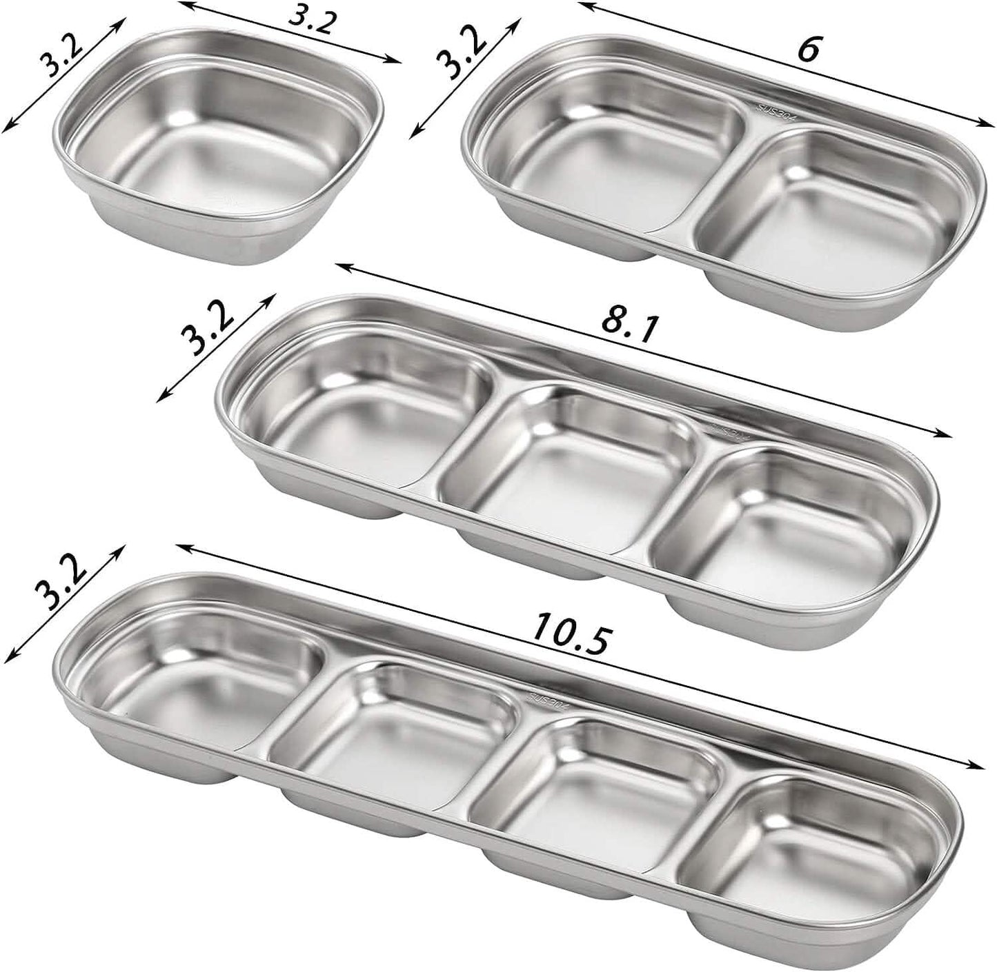 4-Piece Set: Stainless Steel Sauce Dish DailySale