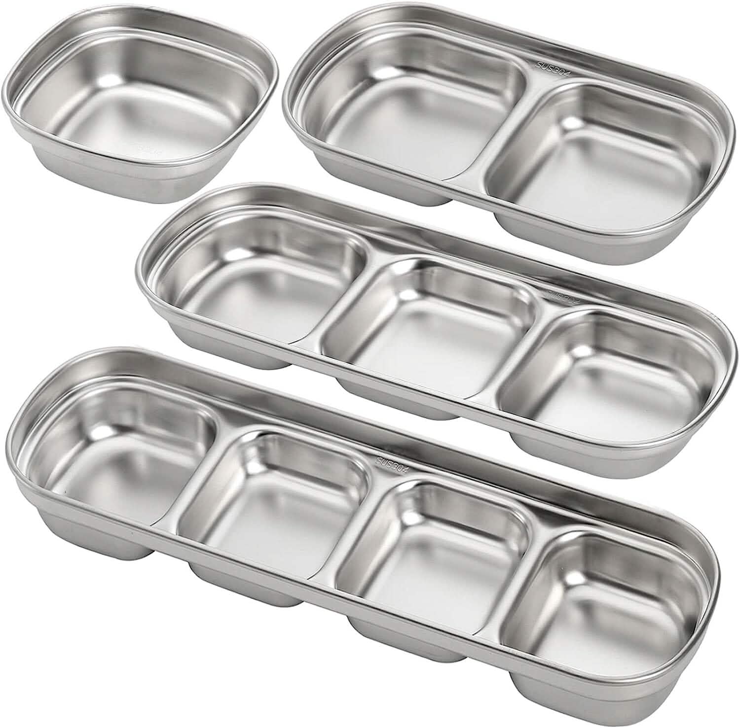 4-Piece Set: Stainless Steel Sauce Dish DailySale