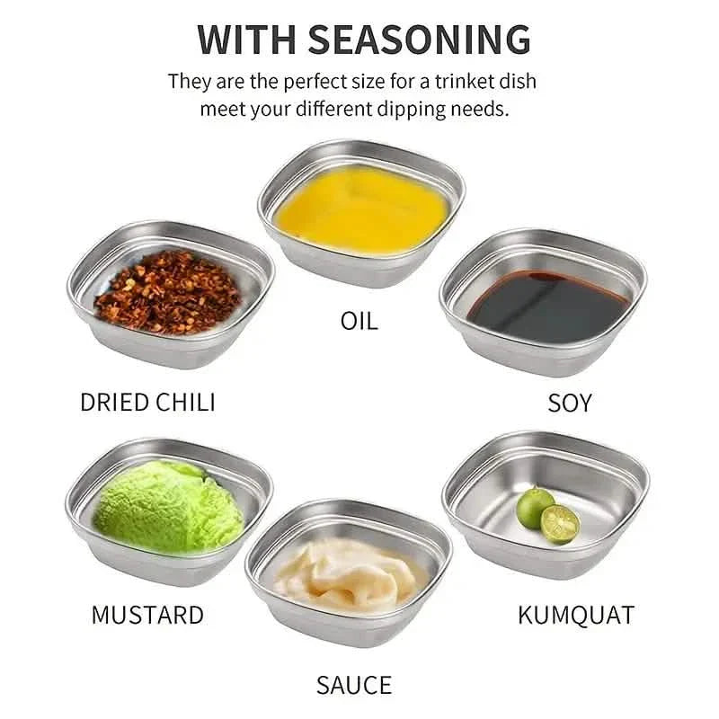 4-Piece Set: Stainless Steel Sauce Dish DailySale